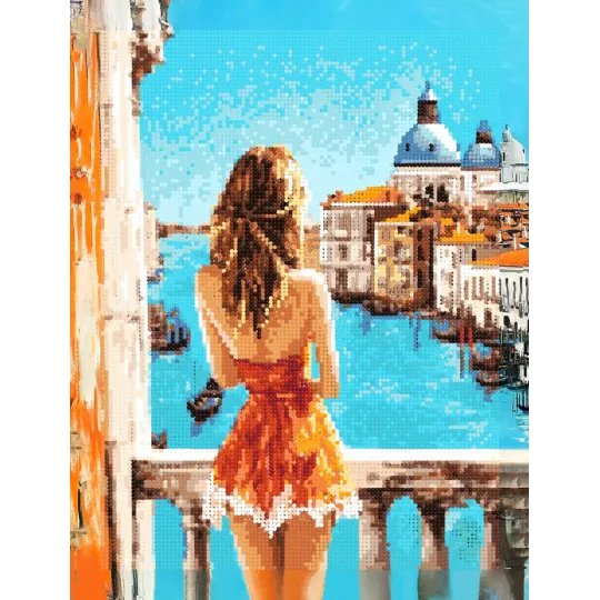 Diamantmalerei mit Unterrahmen "Sonniges Venedig" 40x50 cm DP418