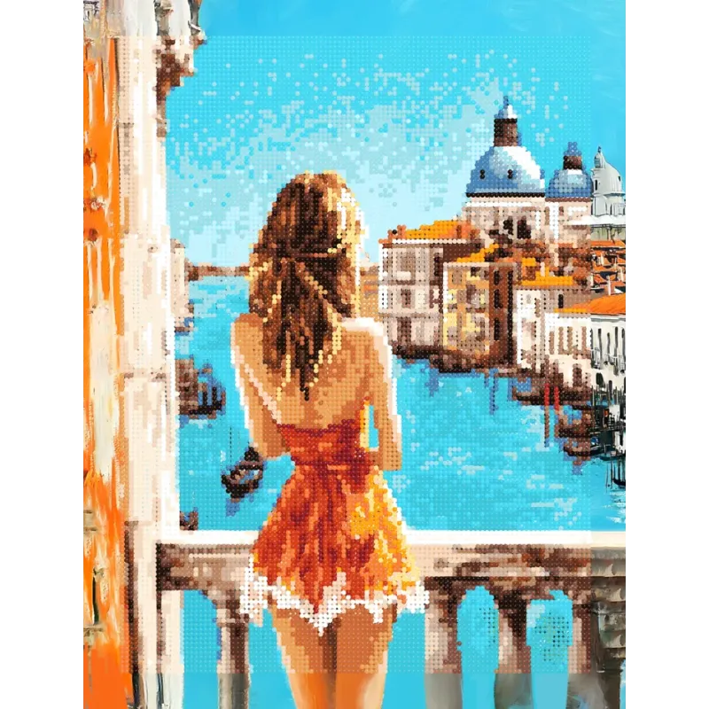 Peinture au diamant avec châssis "Venise ensoleillée" 40x50 cm DP418