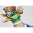 Cross stitch kit "Fashionable drake" 18.6x26.8 cm S/VK084