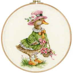 Набор для вышивания крестиком "Стильная Утка" 19.3x26.4 cm S/VK083