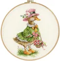 Cross stitch kit "Stylish Duck" 19.3x26.4 cm S/VK083