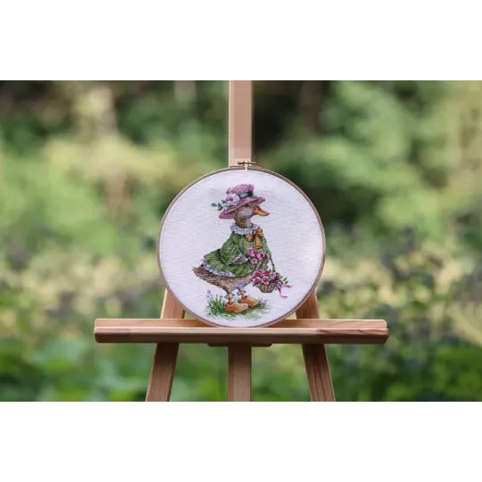 Cross stitch kit "Stylish Duck" 19.3x26.4 cm S/VK083