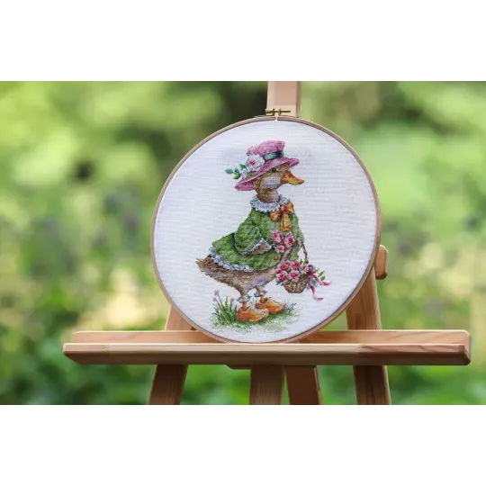 Cross stitch kit "Stylish Duck" 19.3x26.4 cm S/VK083