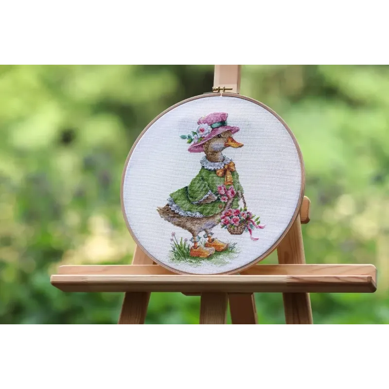 Cross stitch kit "Stylish Duck" 19.3x26.4 cm S/VK083