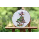 Cross stitch kit "Stylish Duck" 19.3x26.4 cm S/VK083