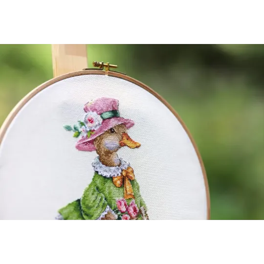 Cross stitch kit "Stylish Duck" 19.3x26.4 cm S/VK083