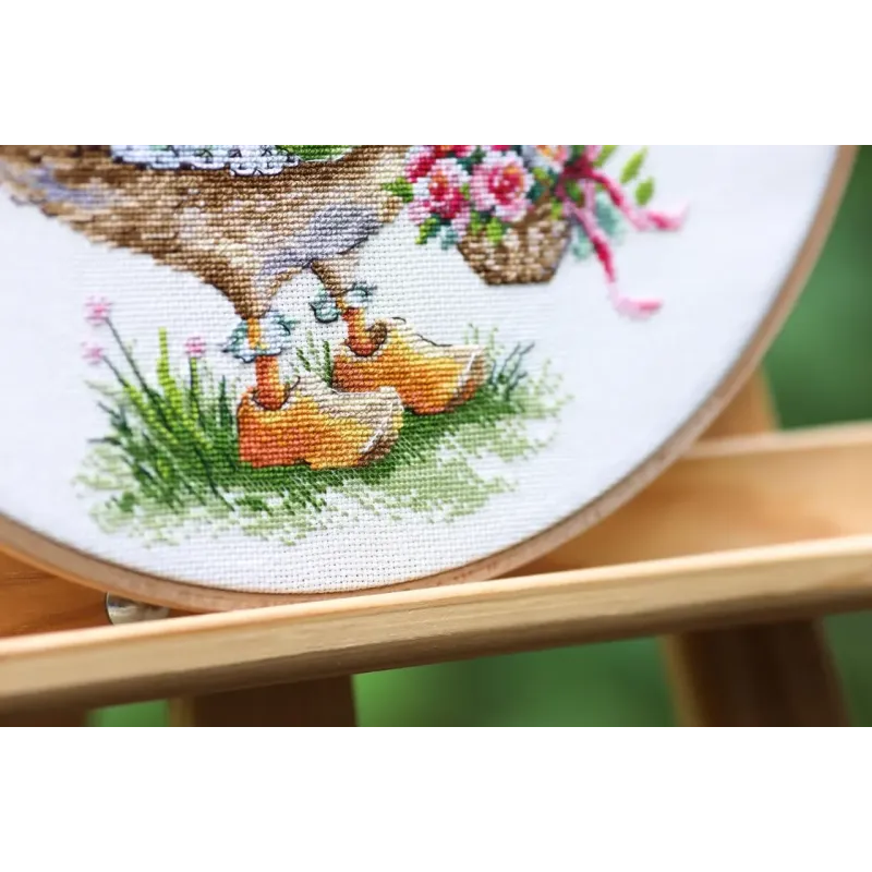 Cross stitch kit "Stylish Duck" 19.3x26.4 cm S/VK083