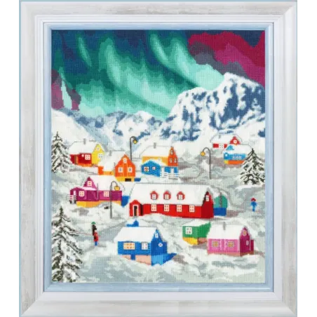Cross stitch kit "The Northern village" 32x38.5 cm S/LP074