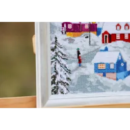 Cross stitch kit "The Northern village" 32x38.5 cm S/LP074