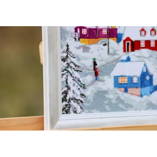 Cross stitch kit "The Northern village" 32x38.5 cm S/LP074