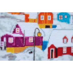 Cross stitch kit "The Northern village" 32x38.5 cm S/LP074