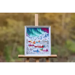 Kit de point de croix Le village du Nord S/LP074