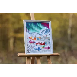 Cross stitch kit "The Northern village" 32x38.5 cm S/LP074