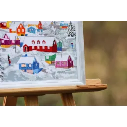 Cross stitch kit "The Northern village" 32x38.5 cm S/LP074