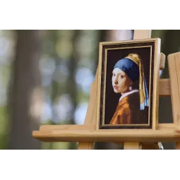 Kreuzstich-Set Mädchen mit dem Perlenohrring 12,5x19,5 cm S/KR003