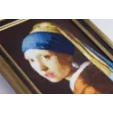 Cross stitch kit Girl with a pearl earring 12,5x19,5 cm S/KR003