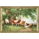 Cross stitch kit "Herd under the trees" 40x60 cm S/MK112