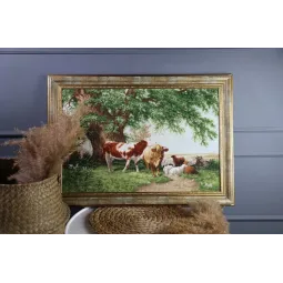 Kreuzstich-Set "Hirsch unter den Bäumen" 40x60 cm S/MK112