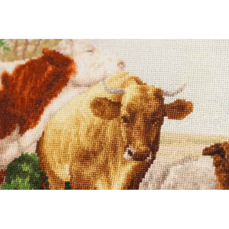 Cross stitch kit "Herd under the trees" 40x60 cm S/MK112