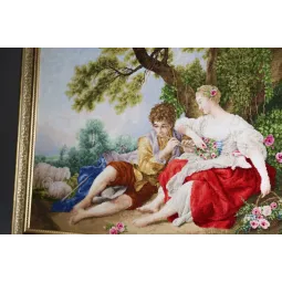 Cross stitch kit "The shepherd playing the flute to the shepherdess" 59x41.5 cm S/MK111