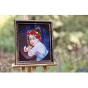 Kit de point de croix Une fille dans une couronne de coquelicots avec une œillet à la main (Mariuccia). 1819 S/MK109