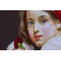 Cross stitch kit "A girl in a poppy wreath with a carnation in her hand (Mariuccia).1819" 39.5x41.5 cm S/MK109