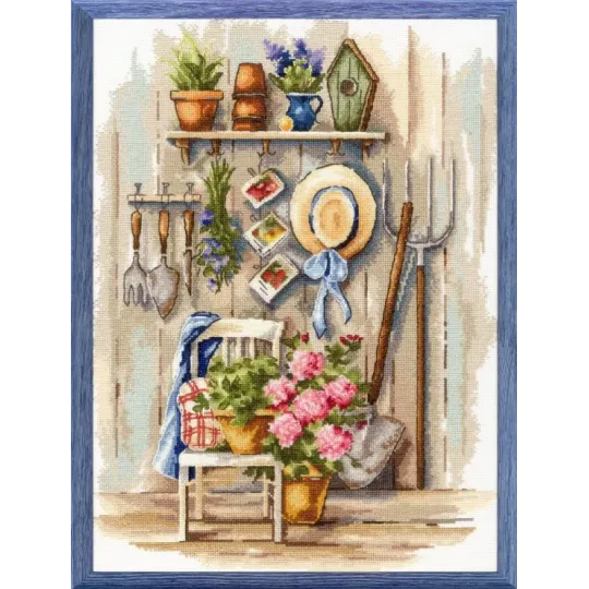 Cross stitch kit "Country corner" 25x34 cm S/MD021
