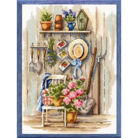 Cross stitch kit "Country corner" 25x34 cm S/MD021