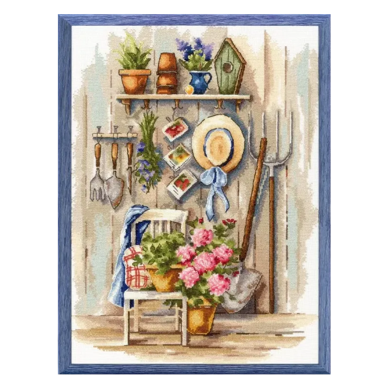 Cross stitch kit "Country corner" 25x34 cm S/MD021