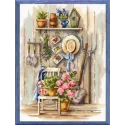 Cross stitch kit "Country corner" 25x34 cm S/MD021