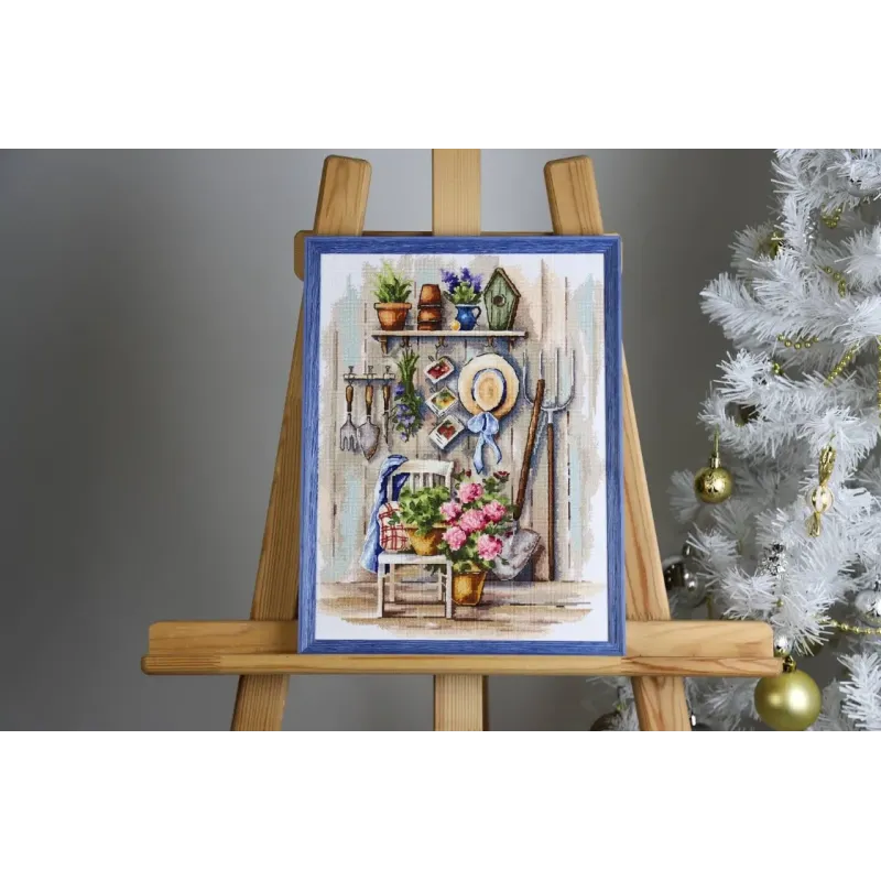 Cross stitch kit "Country corner" 25x34 cm S/MD021