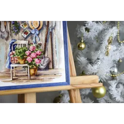 Cross stitch kit "Country corner" 25x34 cm S/MD021