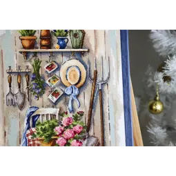 Набор для вышивания крестиком "Деревенский уголок" 25x34 см S/MD021