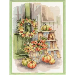 Cross stitch kit "At the porch" 24x33 cm S/MD020