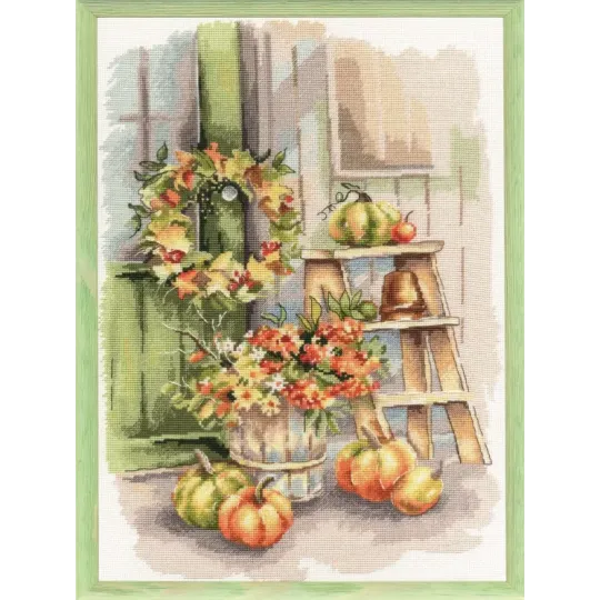 Kreuzstich-Set "An der Veranda" 24x33 cm S/MD020