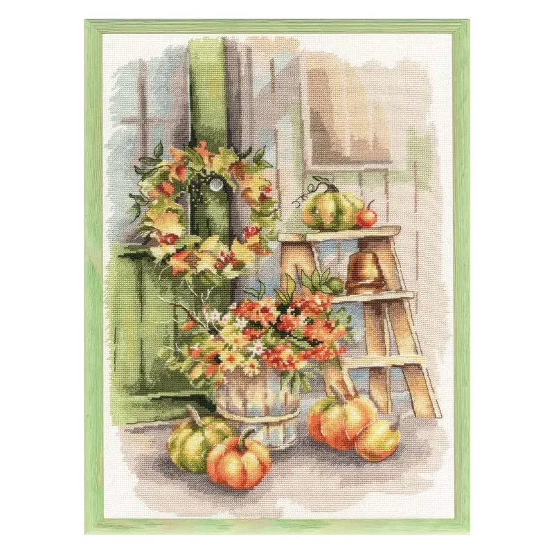 Cross stitch kit "At the porch" 24x33 cm S/MD020