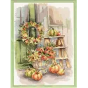Cross stitch kit "At the porch" 24x33 cm S/MD020