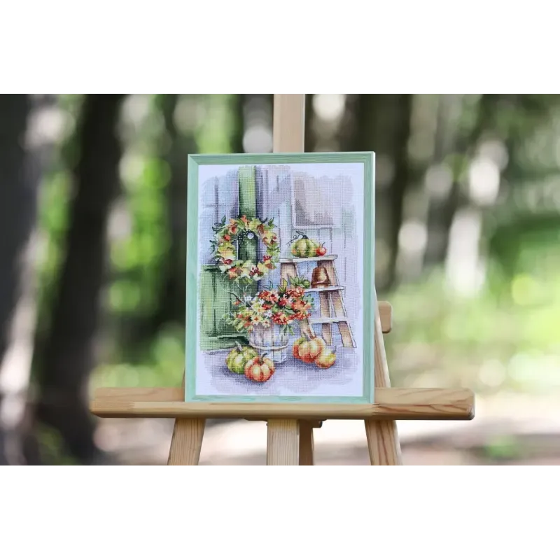 Cross stitch kit "At the porch" 24x33 cm S/MD020
