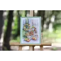 Kit de point de croix "Sur le porche" 24x33 cm S/MD020