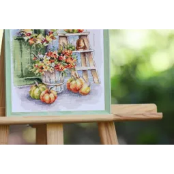 Kreuzstich-Set "An der Veranda" 24x33 cm S/MD020