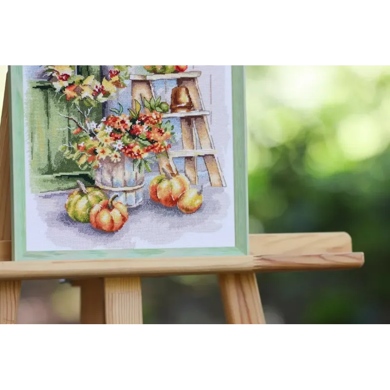 Kreuzstich-Set "Auf der Veranda" 24x33 cm S/MD020