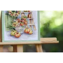 Kit de point de croix "Sur le porche" 24x33 cm S/MD020