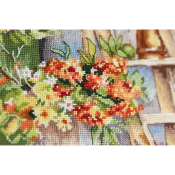 Cross stitch kit "At the porch" 24x33 cm S/MD020
