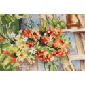 Cross stitch kit "At the porch" 24x33 cm S/MD020