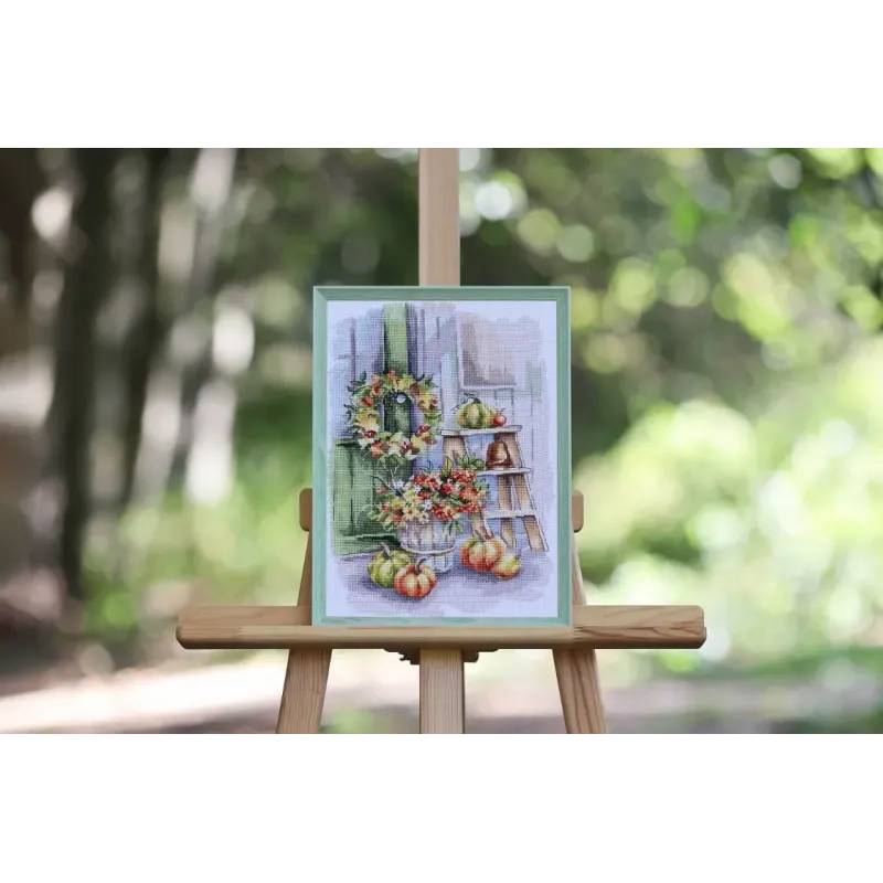 Kreuzstich-Set "Auf der Veranda" 24x33 cm S/MD020