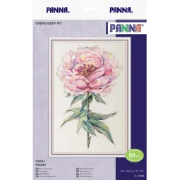 Kit de point de croix PANNA "Pivoine" 25,5 x 38,5 cm PC-7468
