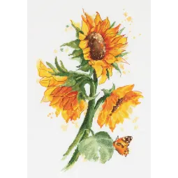 Kit de point de croix PANNA "Tournesols lumineux" 24 x 34,5 cm PC-7136