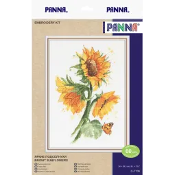 Kit de point de croix PANNA "Tournesols lumineux" 24 x 34,5 cm PC-7136