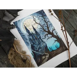 Kit de point de croix PANNA "Château sombre" 23 x 33 cm PZU-7323