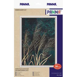 Набор для вышивания крестом PANNA "Золотые колосья" 31 x 41.5 см PPS-7458